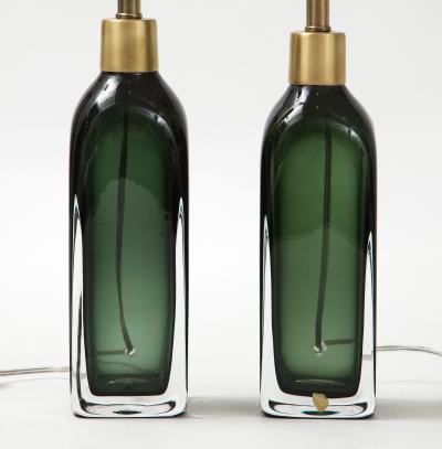  Orrefors Orrefors Forest Green Bottle Form Lamps