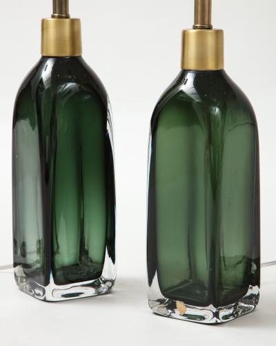  Orrefors Orrefors Forest Green Bottle Form Lamps