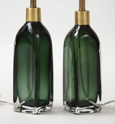  Orrefors Orrefors Forest Green Bottle Form Lamps