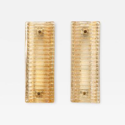  Orrefors Orrefors Glass Gold Dust Sconces