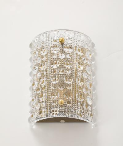  Orrefors Orrefors Scandinavian Modern Crystal Sconces