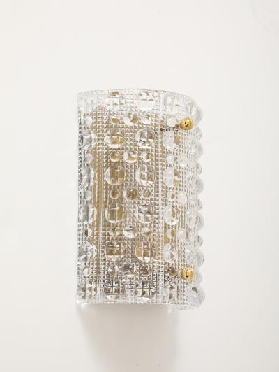  Orrefors Orrefors Scandinavian Modern Crystal Sconces