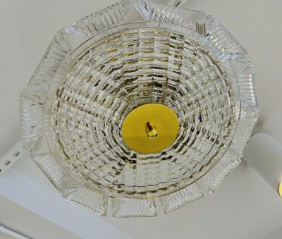  Orrefors Orrefors Swedish Crystal Carl Fagerlund 1960s Mid Century Flush Ceiling Pendant