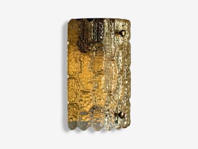  Orrefors Orrefors Swedish Modern Brass Glass Wall Light Sweden 1960s