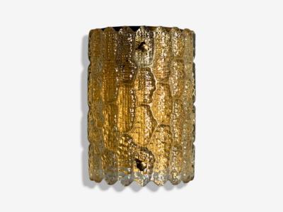  Orrefors Orrefors Swedish Modern Brass Glass Wall Light Sweden 1960s