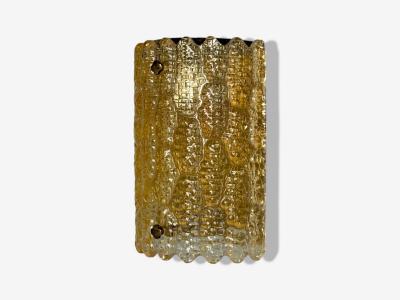  Orrefors Orrefors Swedish Modern Brass Glass Wall Light Sweden 1960s