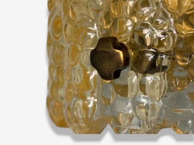  Orrefors Orrefors Swedish Modern Brass Glass Wall Light Sweden 1960s