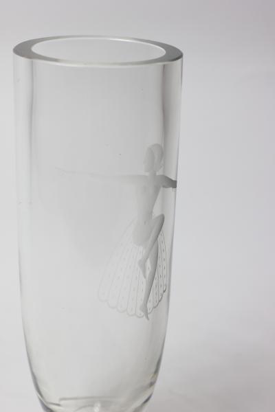  Orrefors Orrefors Vase with Dancer c 1940 Sweden