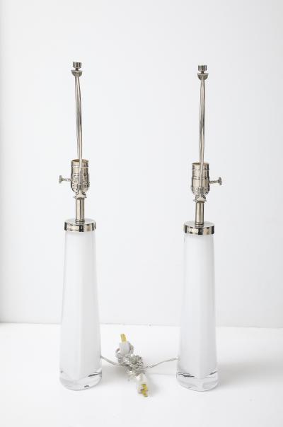  Orrefors Orrefors White Cased Crystal Lamps