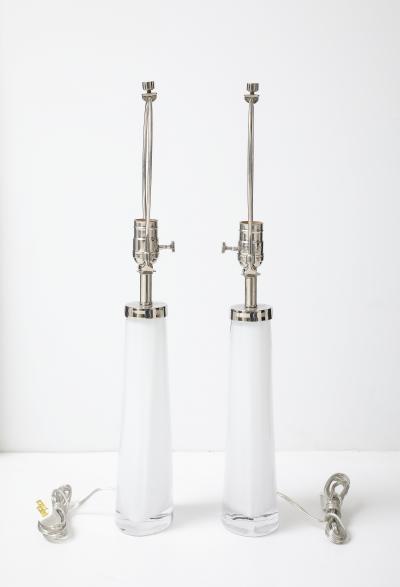  Orrefors Orrefors White Cased Crystal Lamps