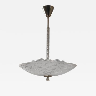  Orrefors Orrefors glass and metal pendant lamp