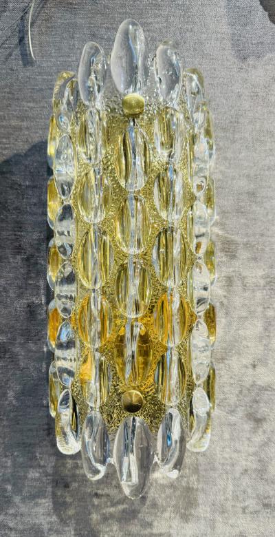  Orrefors Pair of Carl Fagerland Orrefors Swedish Mid Century Crystal Wall Lights