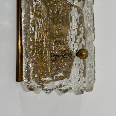  Orrefors Pair of Carl Fagerlund art glass sconces for Orrefors Sweden c 1960s
