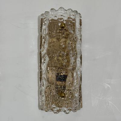 Orrefors Pair of Carl Fagerlund art glass sconces for Orrefors Sweden c 1960s