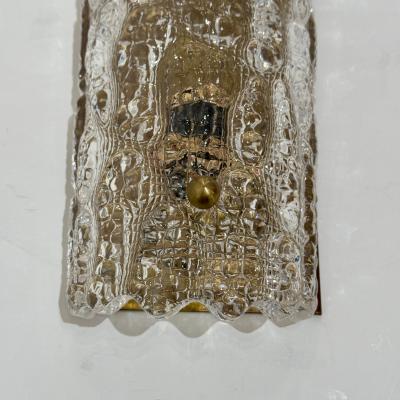  Orrefors Pair of Carl Fagerlund art glass sconces for Orrefors Sweden c 1960s