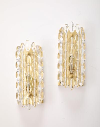  Orrefors Pair of Crystal Sconces by Carl Fagerliund for Orrefors 2 Pairs available 