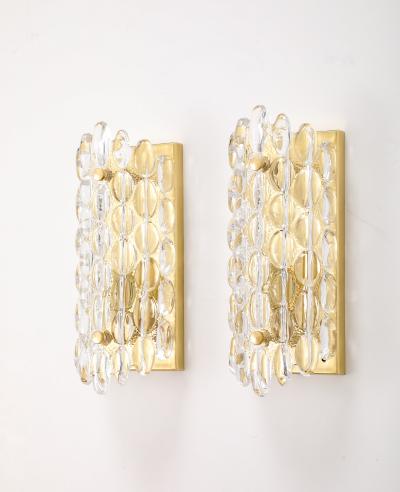  Orrefors Pair of Crystal Sconces by Carl Fagerliund for Orrefors 2 Pairs available 
