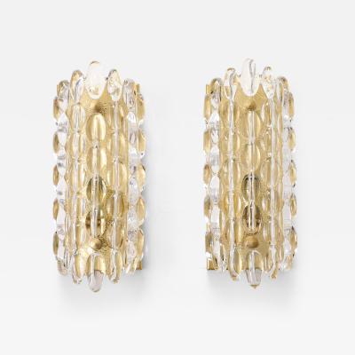  Orrefors Pair of Crystal Sconces by Carl Fagerliund for Orrefors 2 Pairs available 