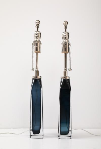  Orrefors Pair of Large Mild Night Blue lamps designed By Carl Fagerlund for Orrefors 