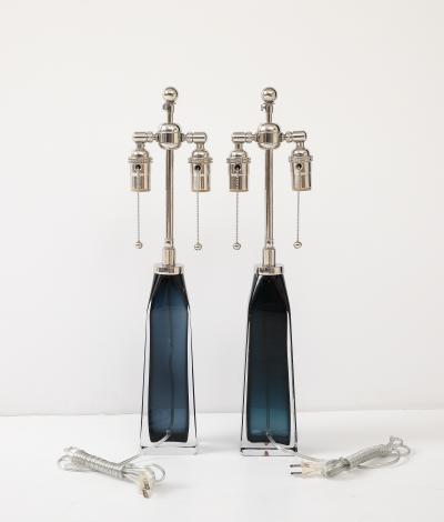  Orrefors Pair of Large Mild Night Blue lamps designed By Carl Fagerlund for Orrefors 