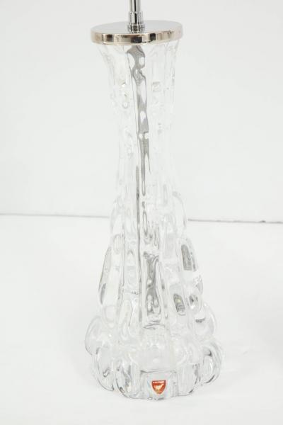  Orrefors Pair of Orrefors Crystal Lamps
