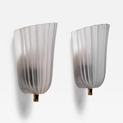  Orrefors Pair of Orrefors glass wall lamps