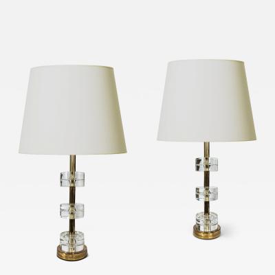 Orrefors Pair of Table Lamp by Carl Fagerlund for Orrefors
