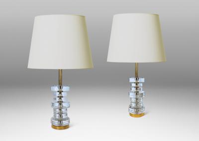  Orrefors Pair of Table Lamps by Carl Fagerlund for Orrefors