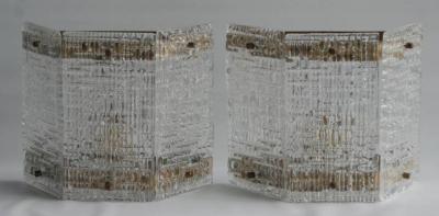  Orrefors Pair of Wall Lights Attributed to Orrefors