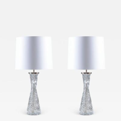  Orrefors Swedish Midcentury Table Lamps by Carl Fagerlund for Orrefors