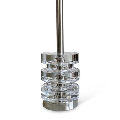  Orrefors Table lamp in Crystal and Steel by Carl Fagerlund for Orrefors