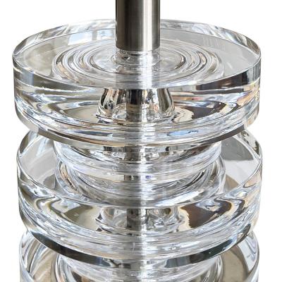  Orrefors Table lamp in Crystal and Steel by Carl Fagerlund for Orrefors