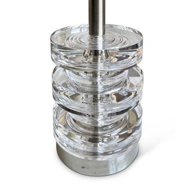  Orrefors Table lamp in Crystal and Steel by Carl Fagerlund for Orrefors