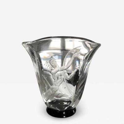  Orrefors Vase Nude Man with Harp