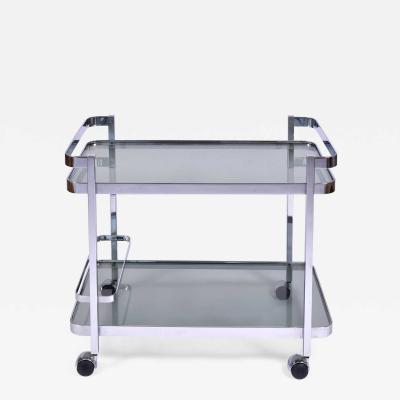  Orsenigo Italian 1970s chrome and glass drinks trolley by Orsenigo