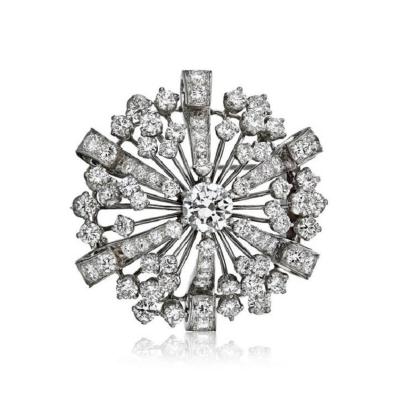  Oscar Heyman Brothers OSCAR HEYMAN CIRCA 1960S PLATINUM 0 98 E VS1 GIA DIAMOND BROOCH