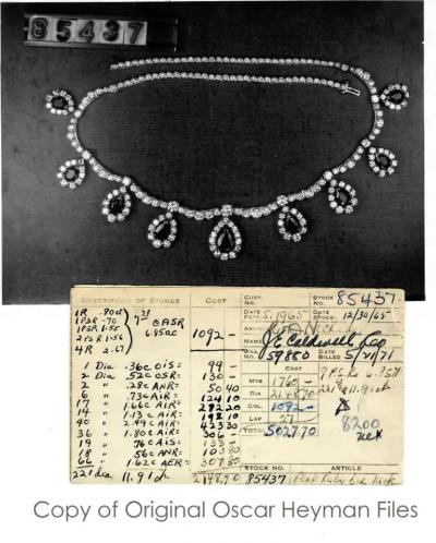  Oscar Heyman Brothers OSCAR HEYMAN FOR J E CALDWELL RUBY AND DIAMOND NECKLACE