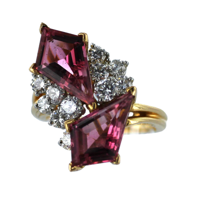  Oscar Heyman Brothers OSCAR HEYMAN Pink Tourmaline and Diamond Ring