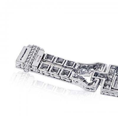  Oscar Heyman Brothers Oscar Heyman Art Deco Platinum One Line Diamond Bracelet