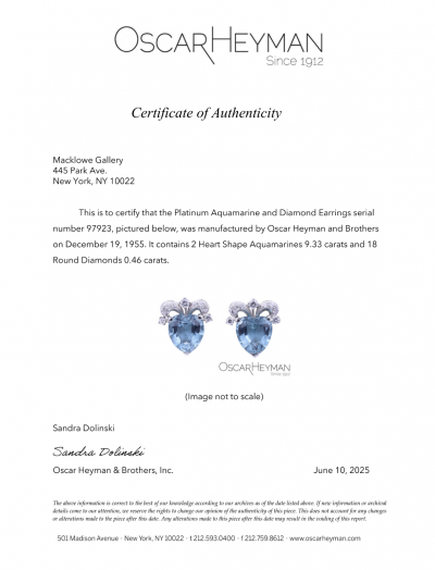  Oscar Heyman Brothers Oscar Heyman Mid Century Aquamarine Suite