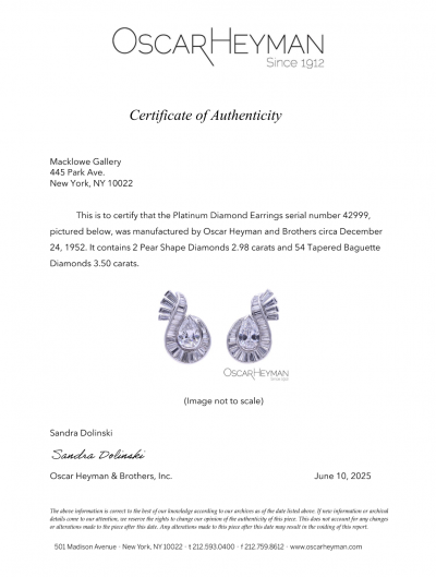  Oscar Heyman Brothers Oscar Heyman Mid Century Diamond Earrings