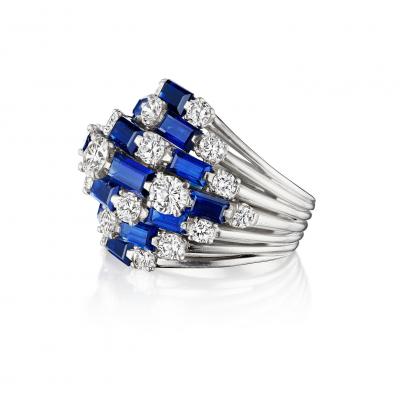  Oscar Heyman Brothers Oscar Heyman Mid Century Sapphire Ring