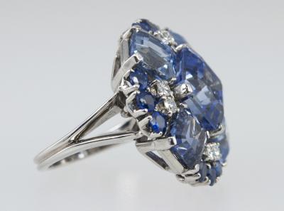  Oscar Heyman Brothers Oscar Heyman Natural Sapphire Diamond Ring