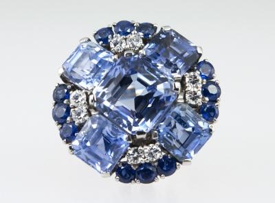  Oscar Heyman Brothers Oscar Heyman Natural Sapphire Diamond Ring