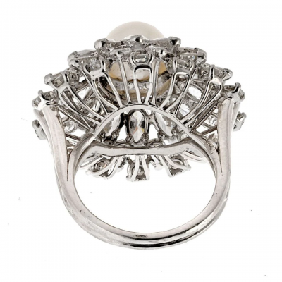 Oscar Heyman Brothers Oscar Heyman Platinum 6 00cttw Diamond And Pearl Ring
