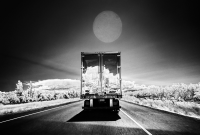  Osceola Refetoff Mirror Truck Infrared Exposure 5 Freeway South of Santa Nella