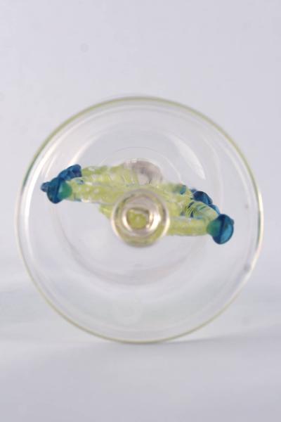  Oskar Rauter A Rare Ehrenfeld Acid Etched Floral Garland Wine Glass by Oskar Rauter 