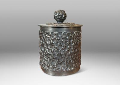  Oslo Metallvarefabrikk Brutalist Lidded Jar by Oslo Metallvarefabrikk