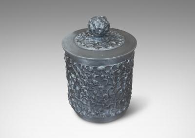  Oslo Metallvarefabrikk Brutalist Lidded Jar by Oslo Metallvarefabrikk