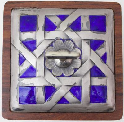  Ottaviani Silver and enamel box by Ottaviani Italy